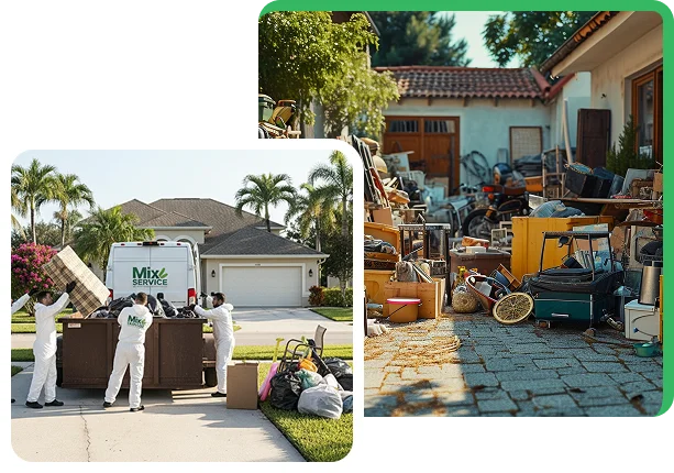 Equipo Mix Service retirando muebles y objetos voluminosos de una vivienda